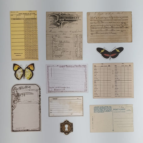 Die Cut "Old Times Ephemera"