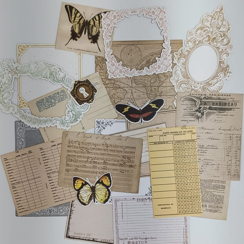 Die Cut "Old Times Ephemera"