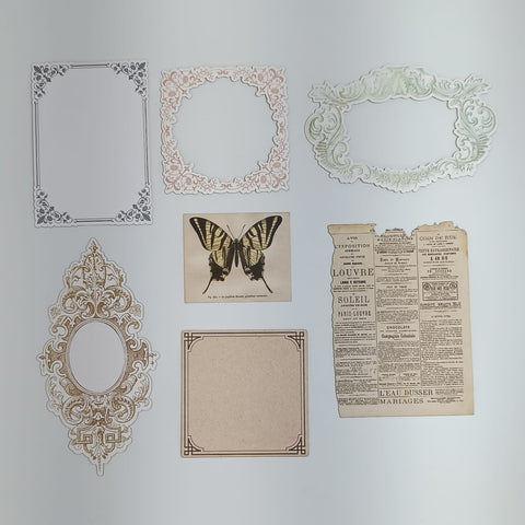 Die Cut "Old Times Ephemera"