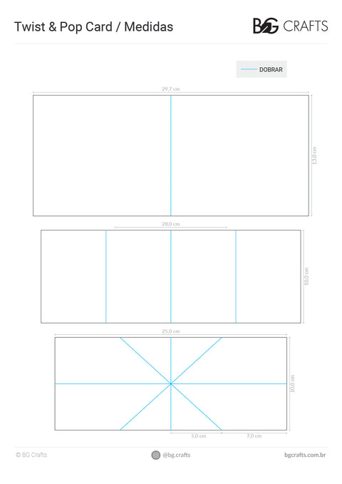 Twist & Pop Card / Medidas (Grátis)